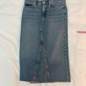 Rails Blue Denim Button-Front Midi Skirt